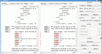 DiffPDF 2.0.0 - PDF檔案內容比對工具