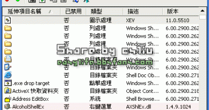 ShellExView 登綠檔管理優化