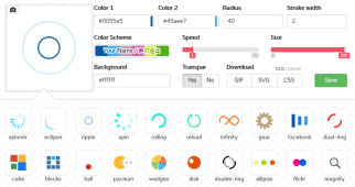 loading.io 線上免費 Loading 載入中圖示產生器，支援 GIF、SVG、CSS 三種格式輸出