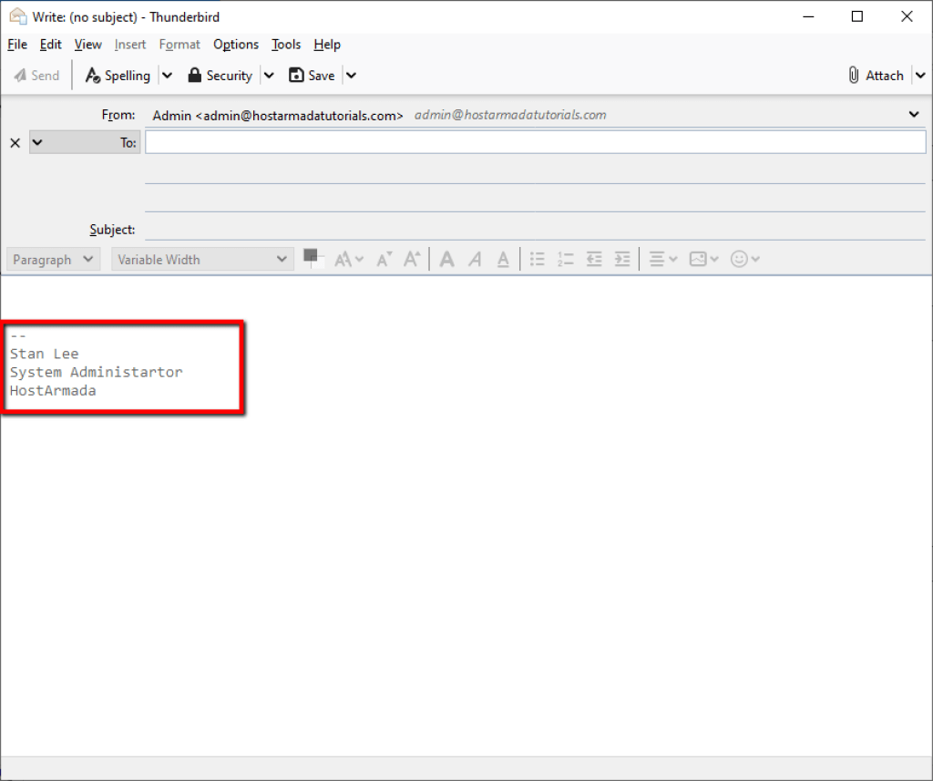 Add an image to your mozilla thunderbird signature · compose a new, empty message using html formatting. Setting Up An Email Signature In Thunderbird Hostarmada
