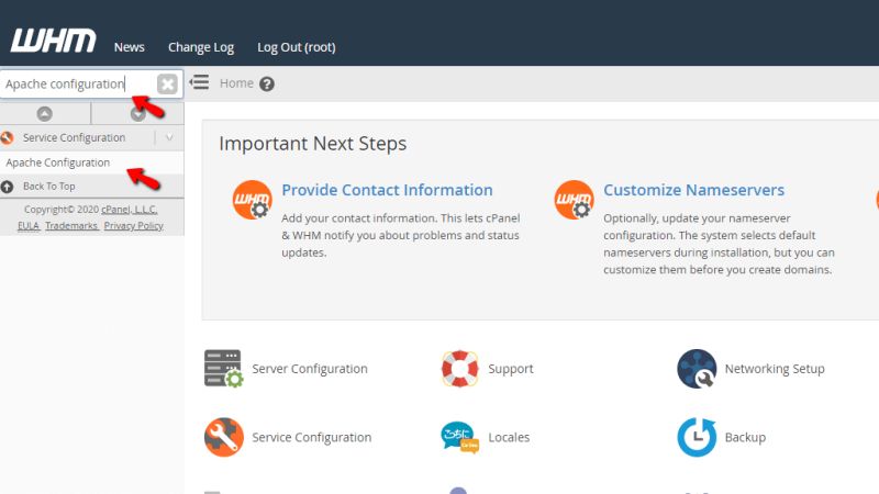 Select Apache Configuration In Whm - High Quality Landscape Image - 8K