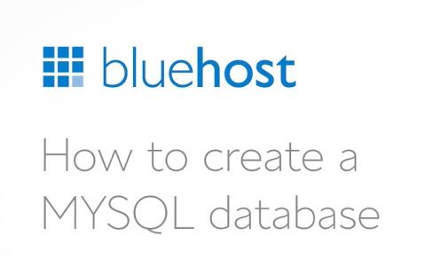 Create Bluehost Databases Manually