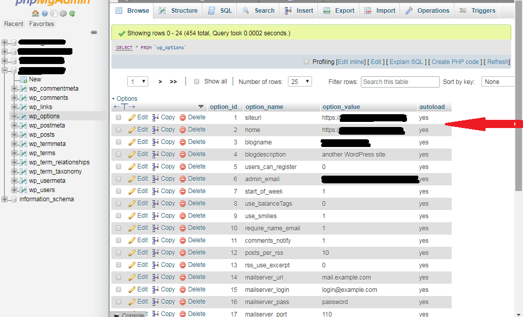 While your core theme files don't really care what your domain name is, your database requires . Changing Wordpress Address Url Through Database Web Hosting Forum Review Community Resources