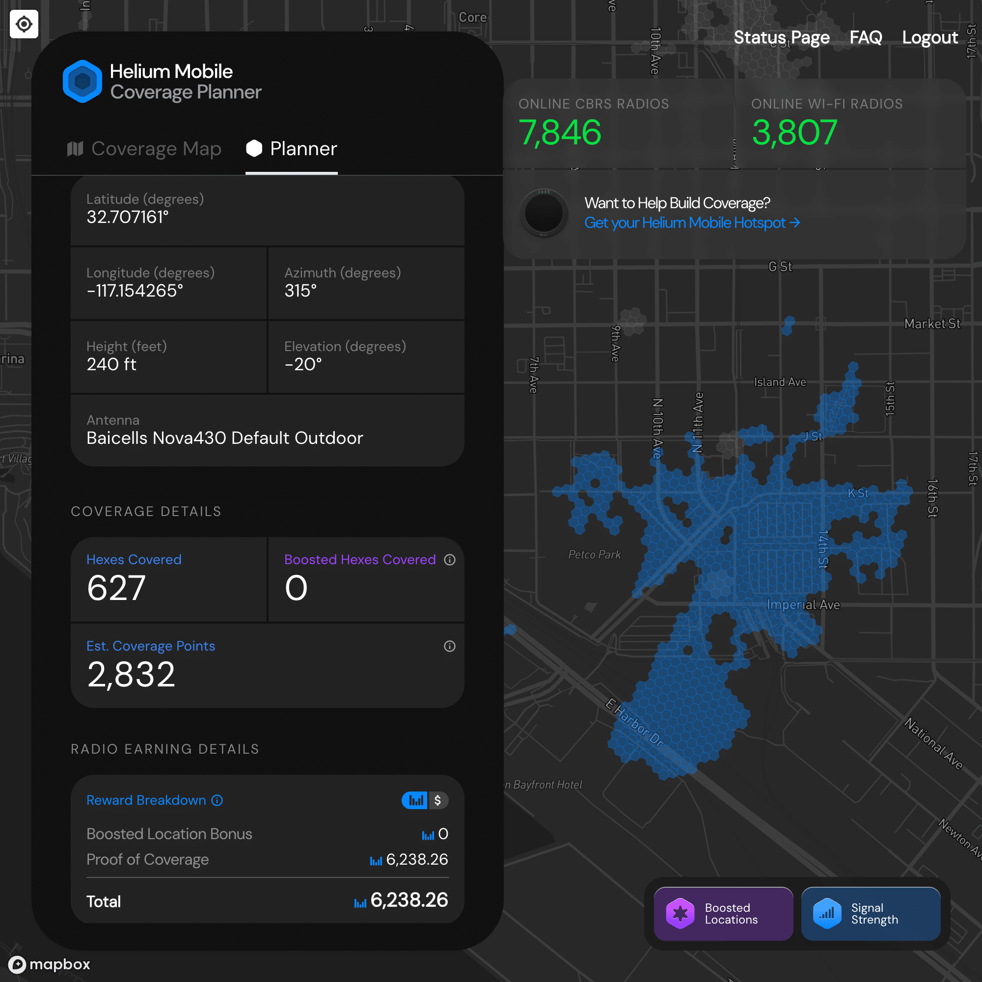 Calculate Helium Miner And ROI Helium Coverage Planner Results Paul 1 