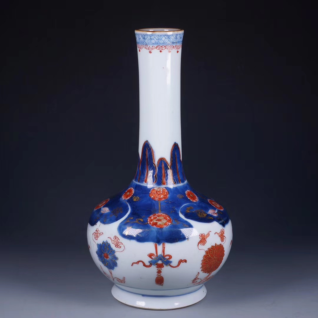 清青花釉下彩麒麟花卉将軍缶 景徳鎮 陶磁器 装飾品 現代工芸品 美術品 置物 清青花釉下彩麒麟花卉将軍缶 景徳鎮 陶磁器 装飾品 現代工芸品 美術品