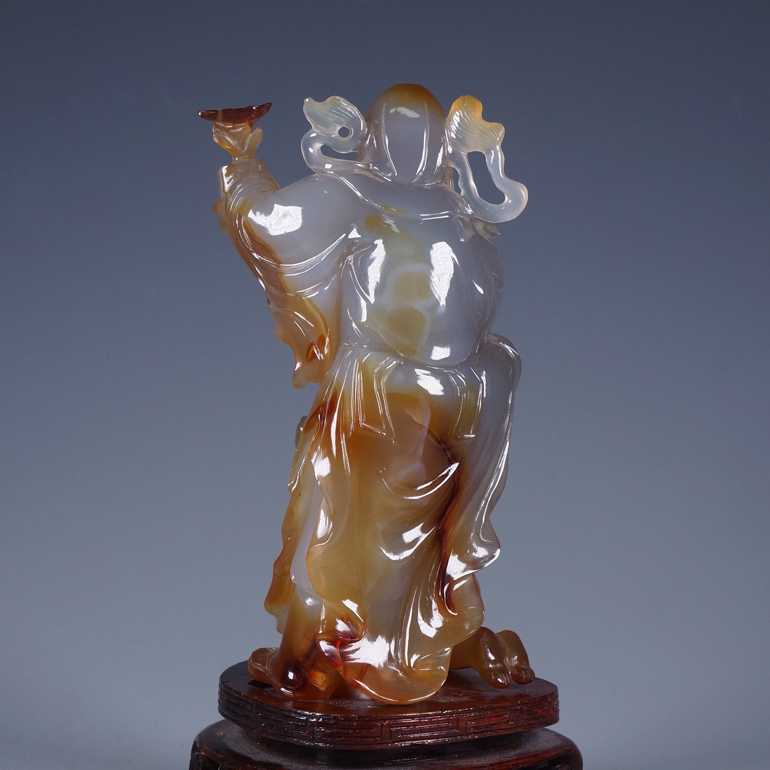 C. 1912-1949 民国 玛瑙立体镂空圆雕钟馗人物摆件