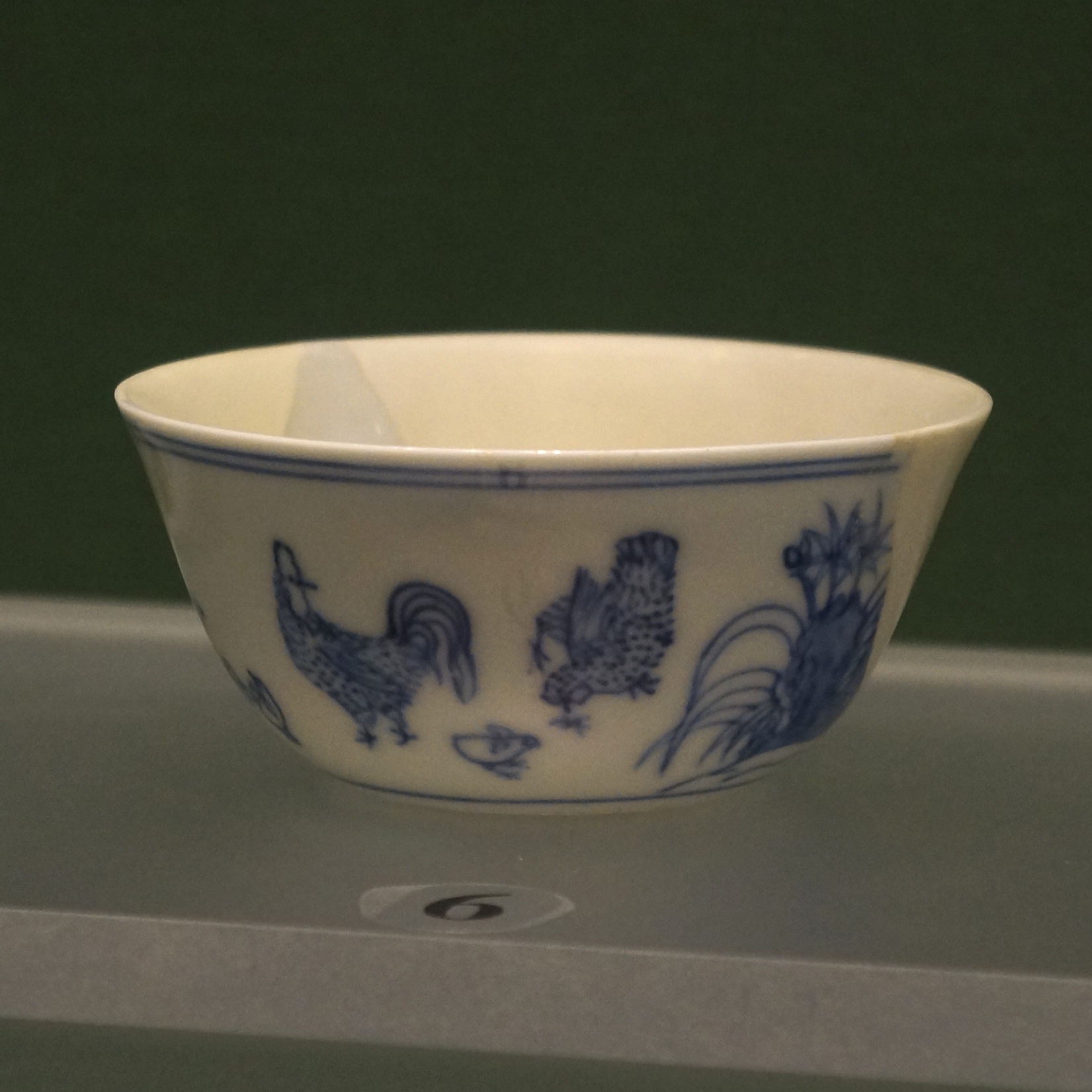 C. 1465-1487 明 成化 淡描青花鸡缸杯（斗彩半成品） ©️Hou Mengwei