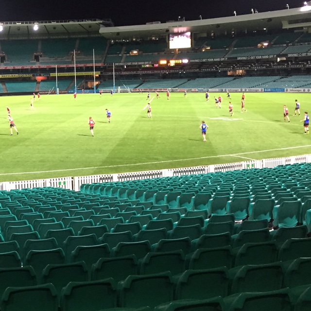 The view from the before party - possibly the Swans practicing?