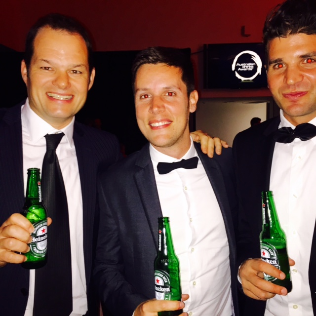 I was sitting with the Heineken boys - they were very loyal to their brand and Alessandro gave me lots of Italy tips.