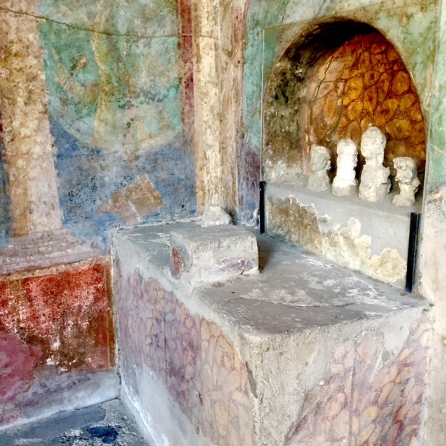 The corner of a villa.