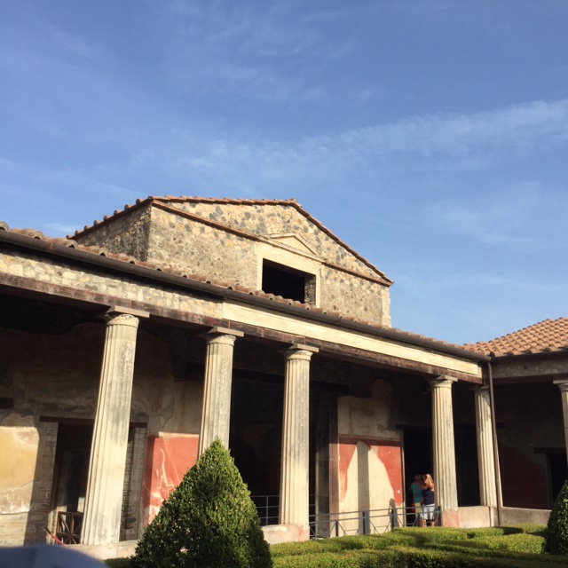 The courtyard of a rich merchant's house.