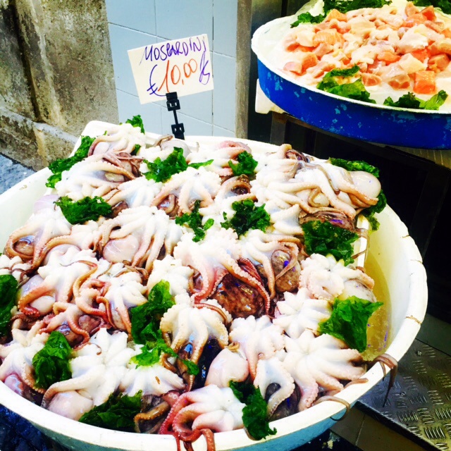 The local fishmonger's wares.