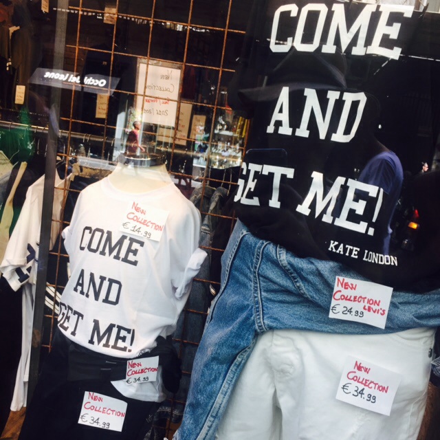 Not sure this is entirely the most appropriate slogan for a child's T-shirt ...