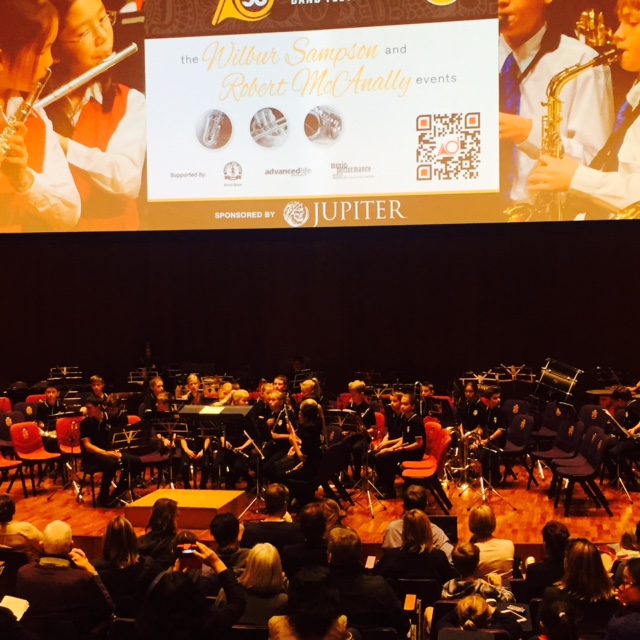 The Gold medal performance by the youngest's school band.