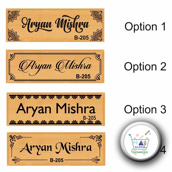 Wooden Door Name Plate