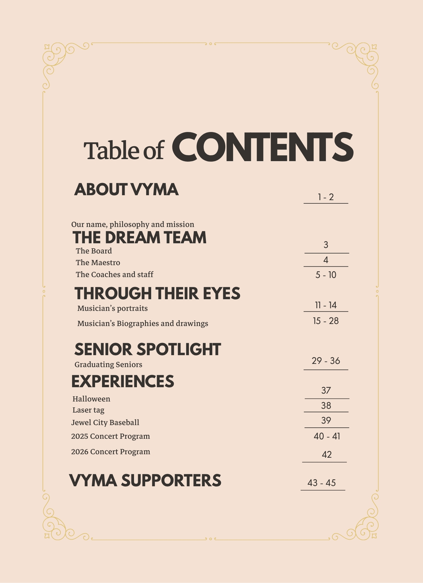 VYMA Yearbook page 3