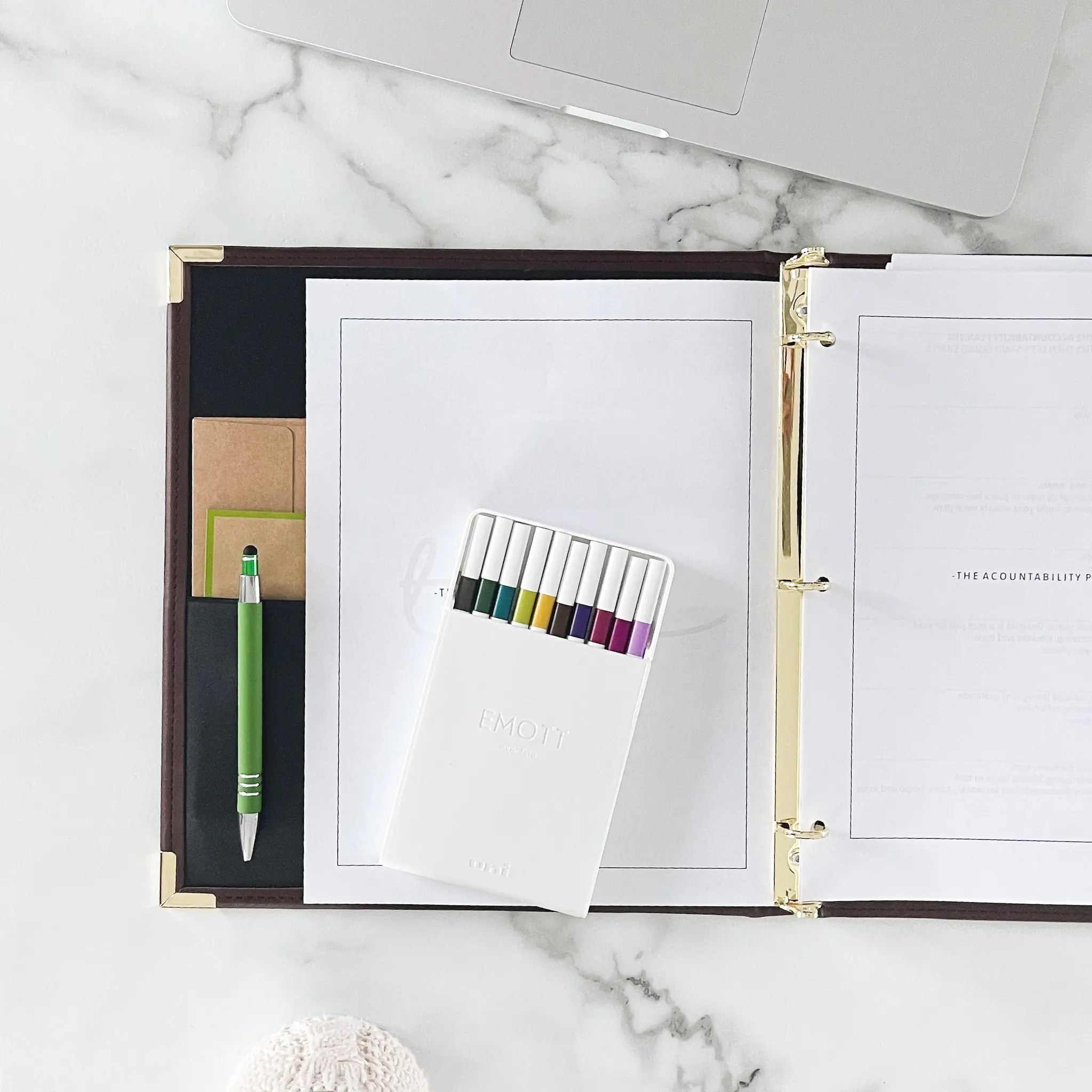 Customize by picking your own binder.