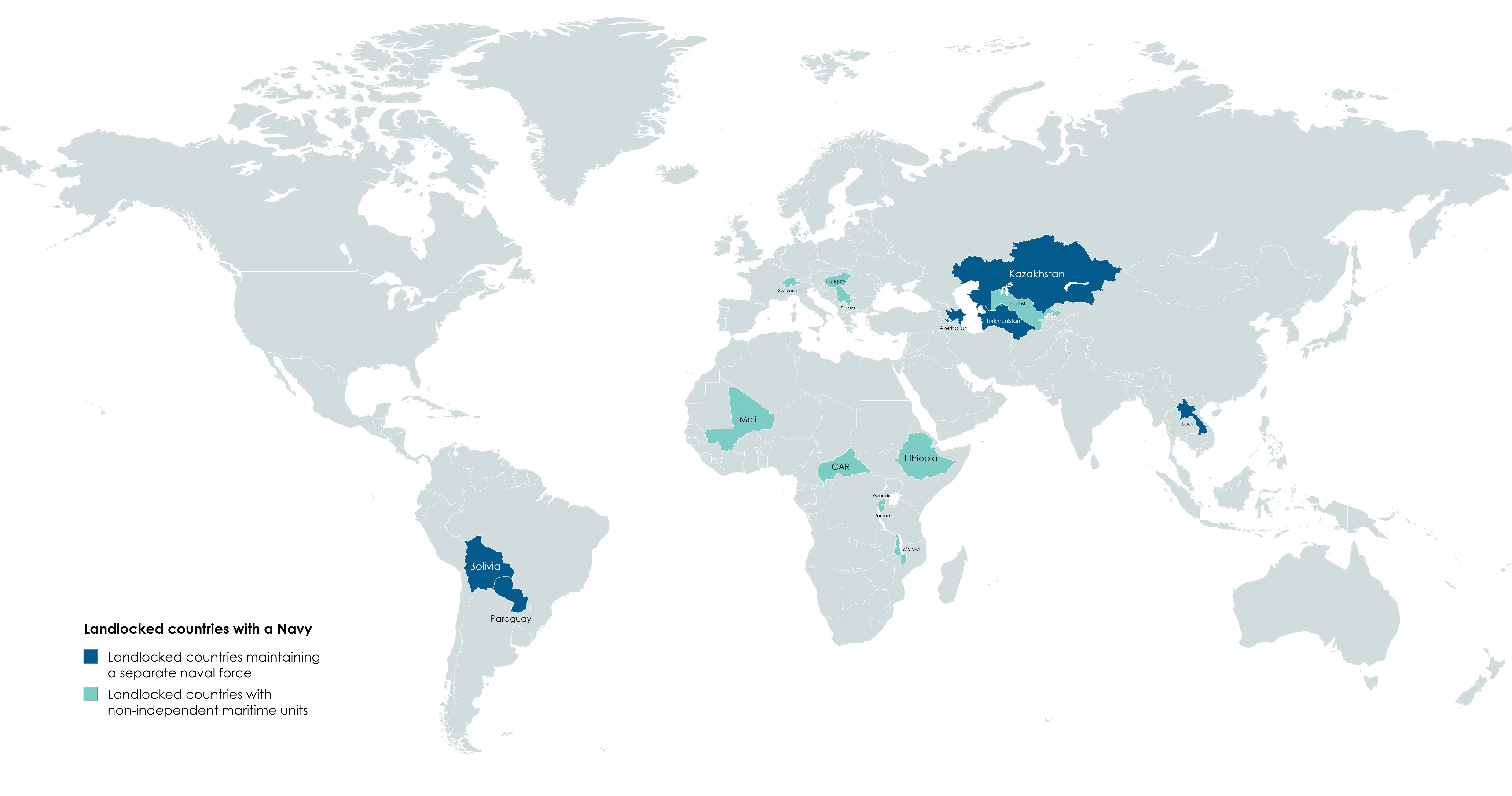 14 Surprising Maps That Will Make You Go WOW House Of Maps Landlocked Countries With A Navy.webp