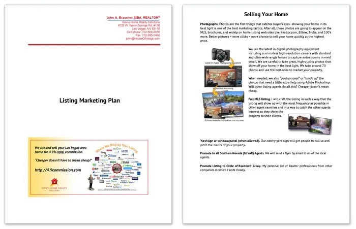 Selling My Home Marketing Plan