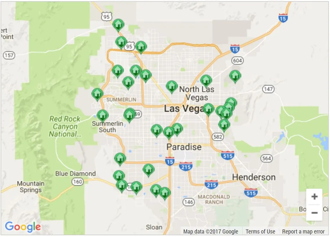 Las Vegas Houses for Sale Map Search