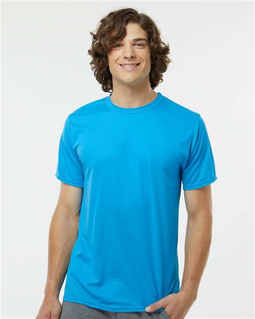 Augusta Sportswear Unisex Nexgen Performance T-Shirt in Power Blue, front view on model