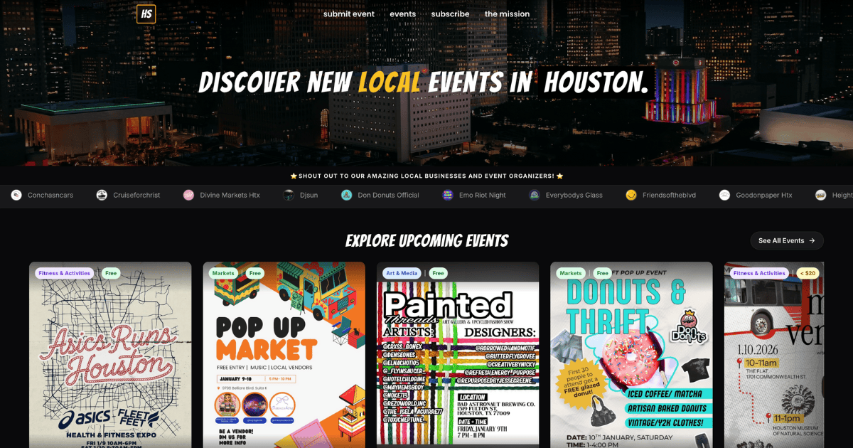 Houston Events Discover Local Events Markets Shows Houston Spotlight Og Home 