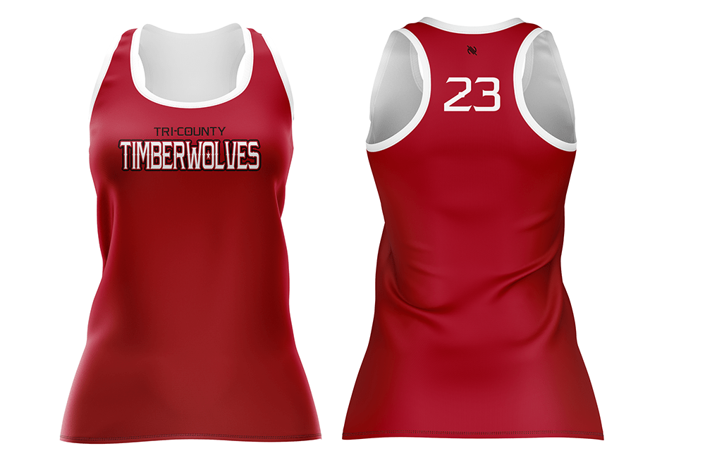 TW Racerback Red Text