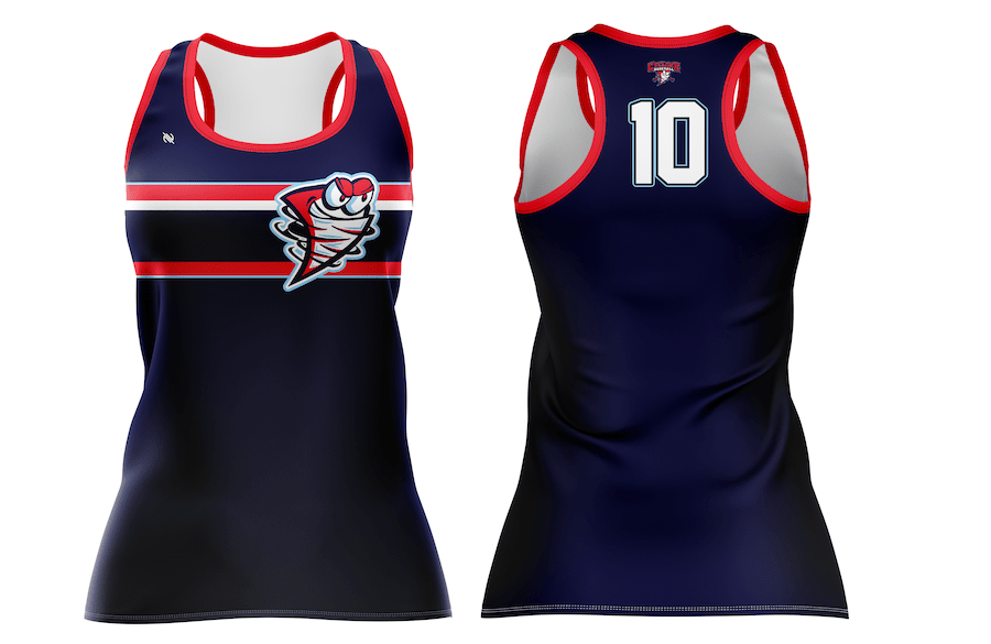 Cyclones Striped Racerback Tank Navy