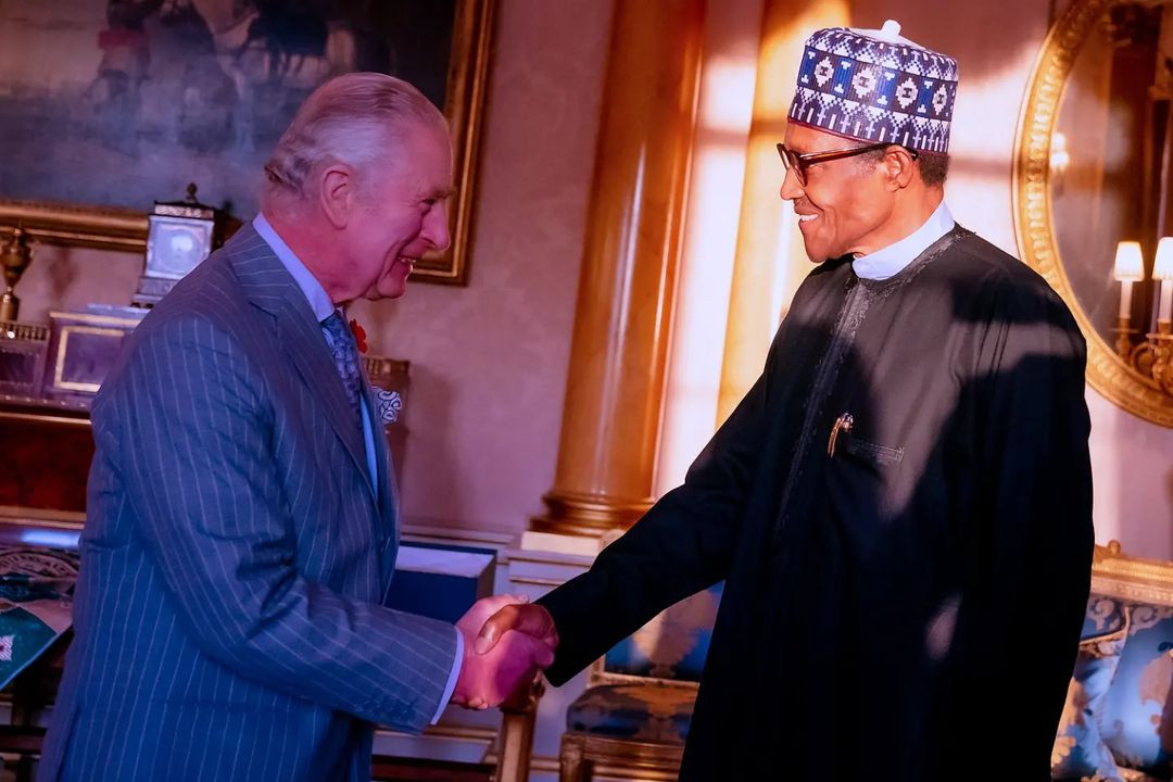 Photos From Nigerian President Buhari’s Meeting With King Charles III