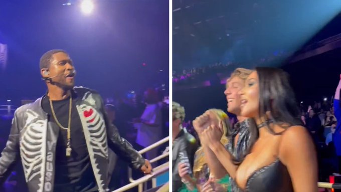 WATCH: Usher Serenades Kim Kardashian During Concert in Las Vegas