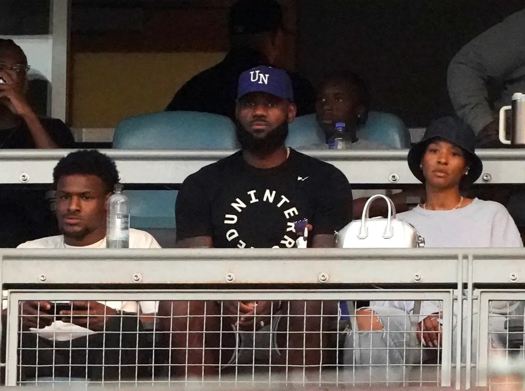 Bronny James Attends Baseball Game With Father After His Cardiac Arrest