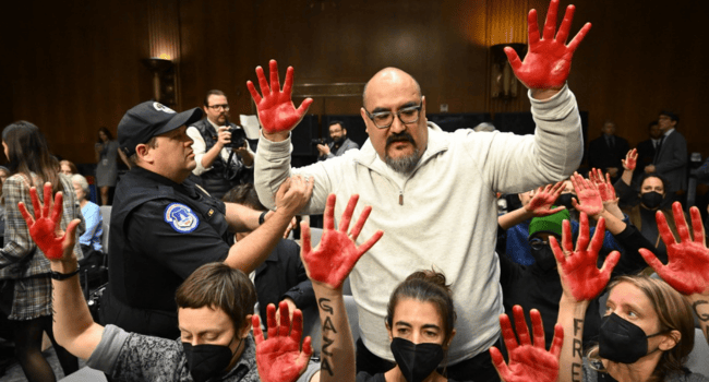 ‘Ceasefire Now!’ Protesters Interrupt US Congress Hearing
