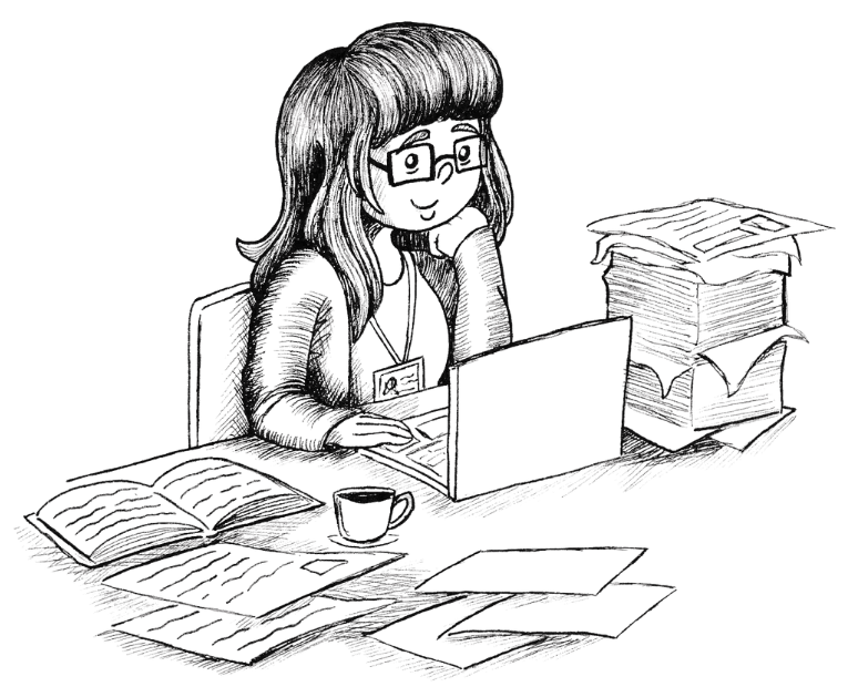 Illustration of social worker Jan