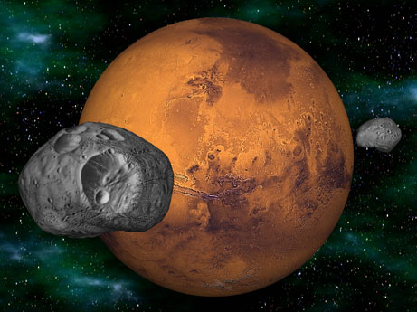 Image result for Mars and its moons