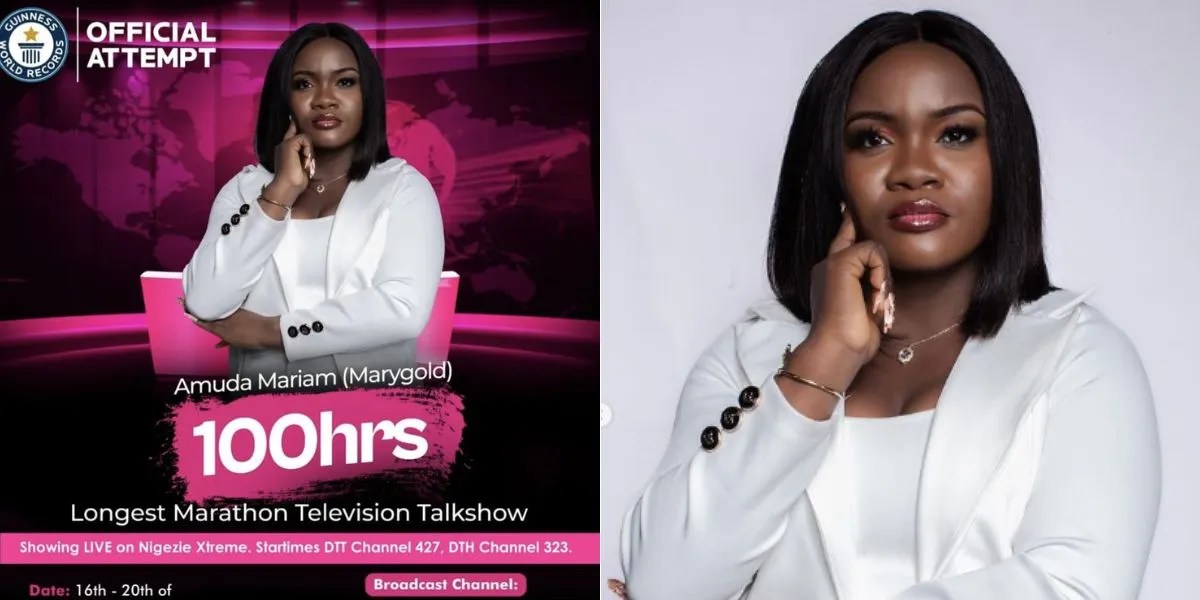 WATCH: Nigerian Lady Begins 100-hour TV Talk Show to Set Guinness World Record - Vimarsana News