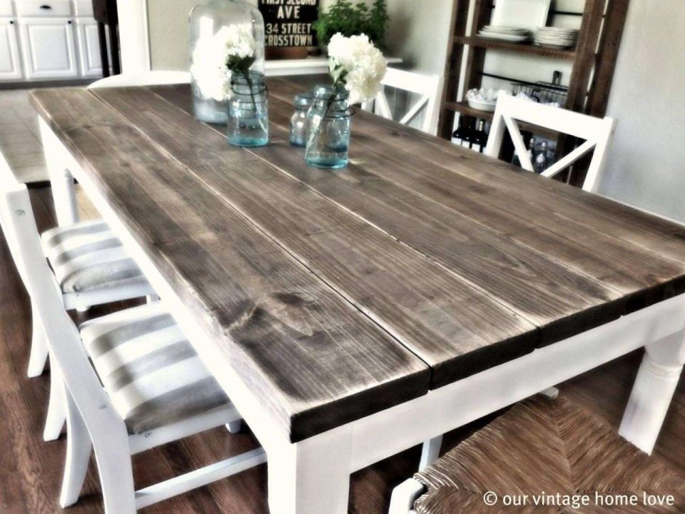 Diy farmhouse table: step by step, how to build, materials list-how to