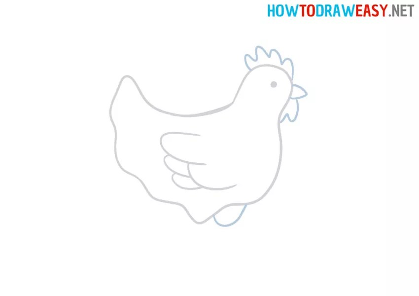pics Simple Chicken Line Drawing how to draw a hen how to draw easy