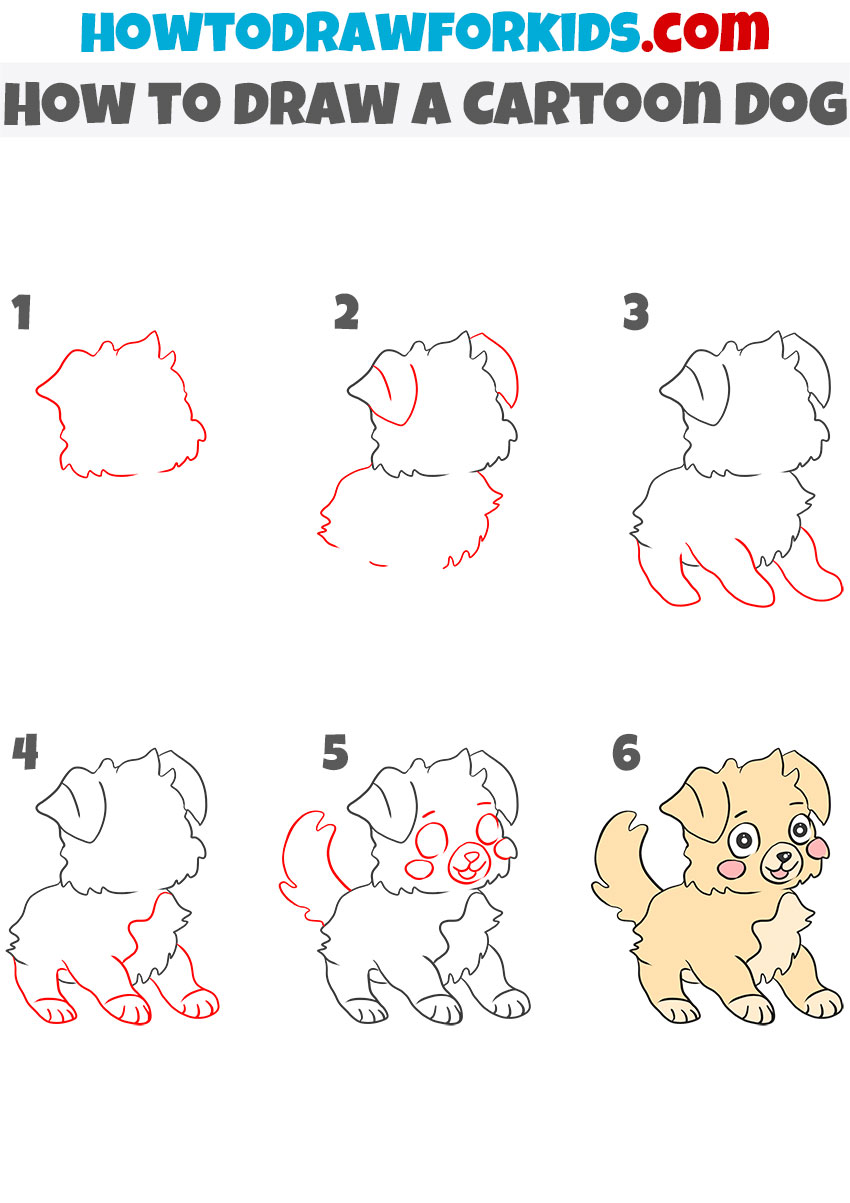 How To Draw Cartoon Dogs And Puppies