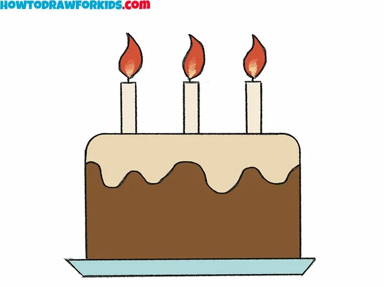 Includes pinata doodle, cupcake and . How To Draw A Birthday Cake Easy Drawing Tutorial For Kids