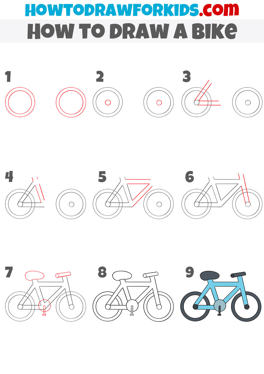 picture Easy Bike Drawing Images how to draw for kids very easy drawing lessons for kids
