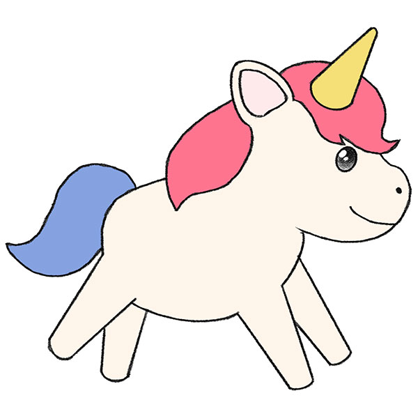 pic Easy Cartoon Cute Unicorn Drawing how to draw for kids very easy drawing lessons for kids