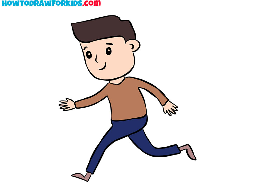 picture Cartoon Running Man Drawing Easy how to draw for kids very easy drawing lessons for kids