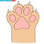 How To Draw A Cat Paw - Easy Drawing Tutorial For Kids