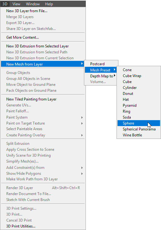 In this tutorial, steve caplin will explain how to use photoshop cs6 extended's 3d capabilities to create 3d objects by inflating . How To Create A 3d Sphere In Adobe Photoshop Webucator