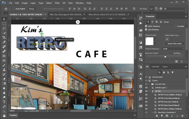 Picture Select all the materials of the text and add some colors to them. How To Create 3d Extruded Text In Adobe Photoshop Webucator