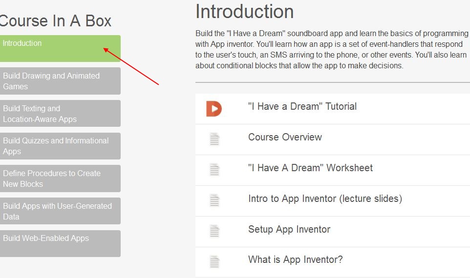 3 – App Inventor website Training