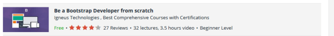 2 - Udemy (Be a Bootstrap Developer from scratch) course for twitter bootstrap
