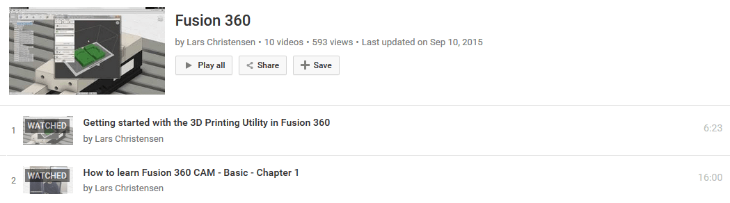 5 – Lars Christensen YouTube Channel Autodesk Fusion 360 Training