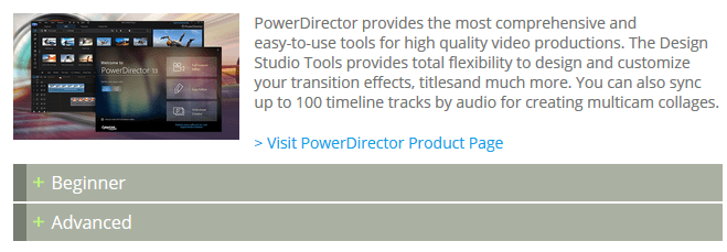 1 – Cyberlink website powerdirector training