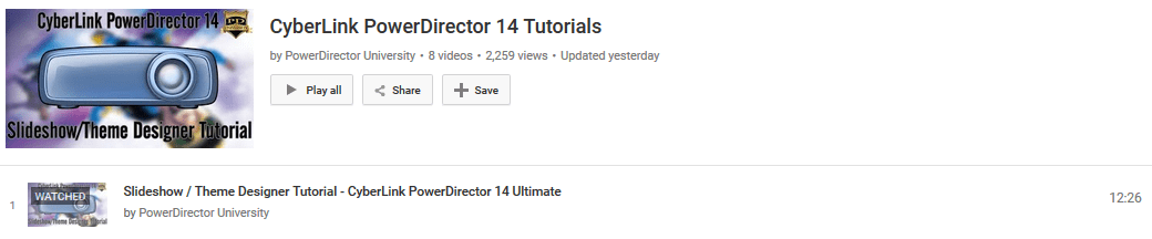 2 – PowerDirector University YouTube channel powerdirector training